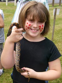 Girl with snake