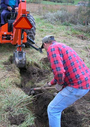 Greg shoveling