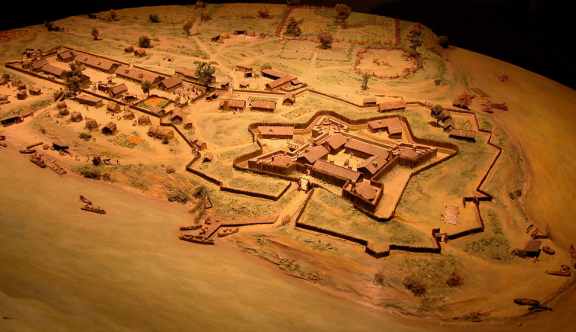 Fort Duquesne model at Fort Pitt