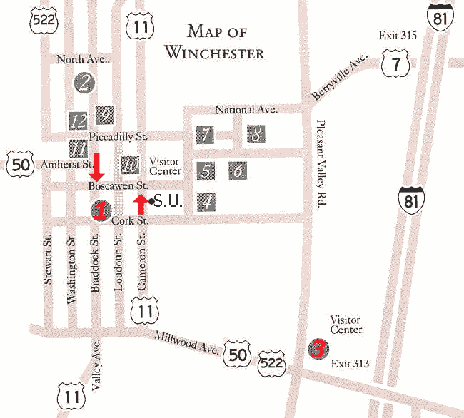 Map of Winchester, VA