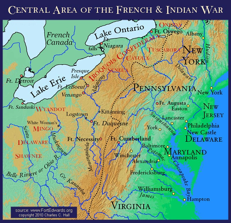 Central Area of the French & Indian War