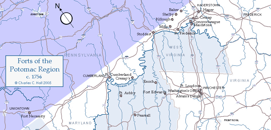 Maryland Frontier Forts c. 1756