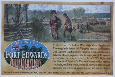 Fort Edwards postcard of painting by James Lancia