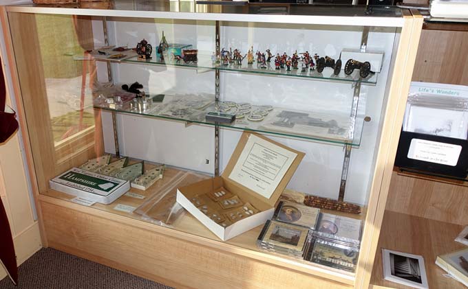 sales counter display at museum shop